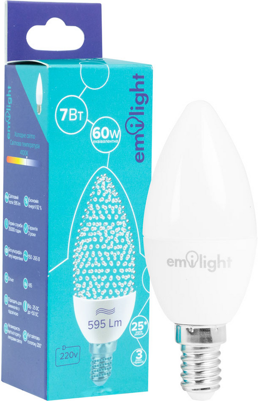 Лампа світлодіодна Emilight (2230529368017) 7Вт, E14, 4100K